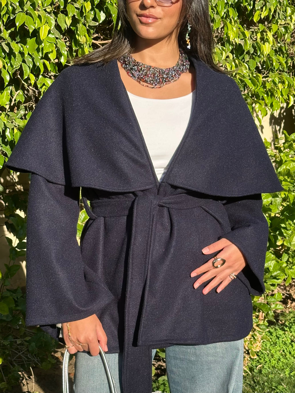 Ruffle Storm in Navy