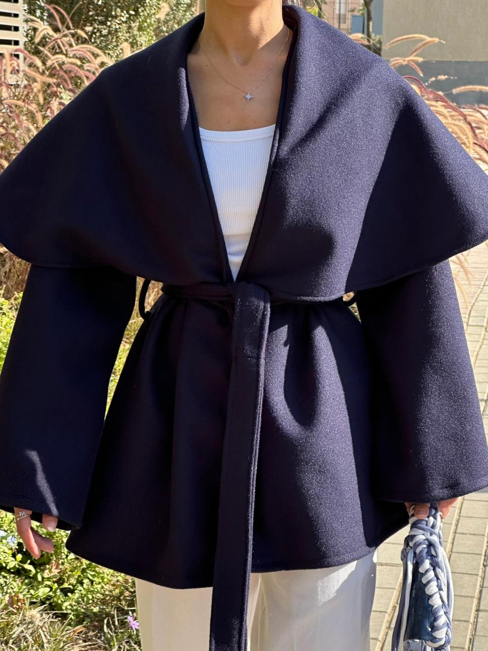 Ruffle Storm in Navy