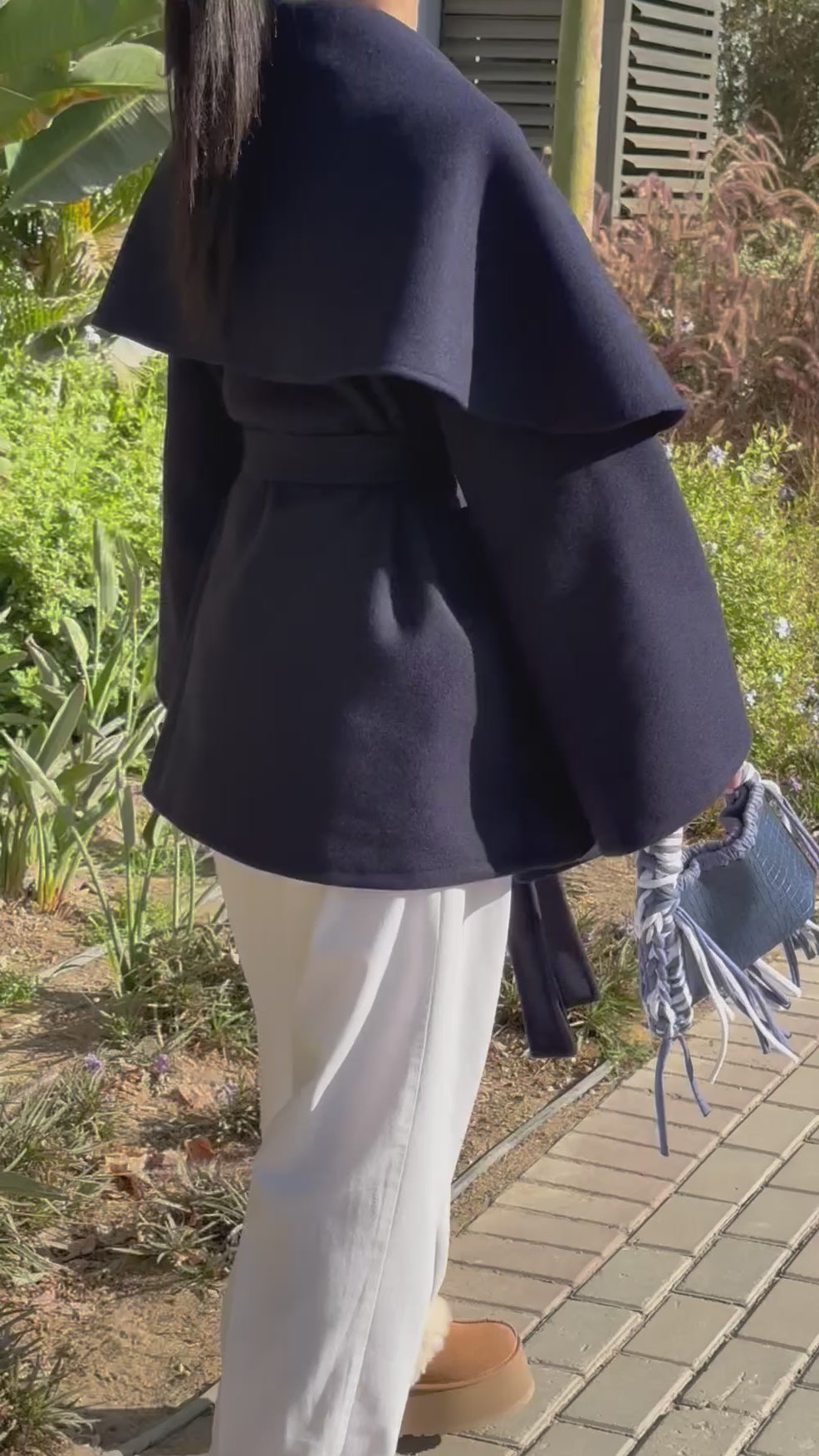 Ruffle Storm in Navy